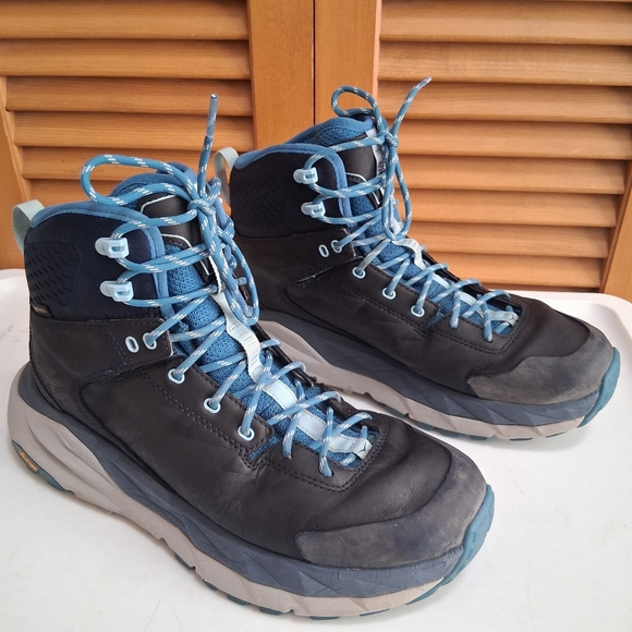 Hoka Sky Kaha GTX Black Iris/ Blue Sapphire Women's Hiking Boots * Size: 9.5 - Picture 4 of 7